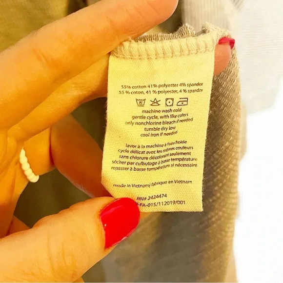 Anthropologie DONNI. Ribbed Open Front Sweater Cardigan beige OSFA - Picture 5 of 9